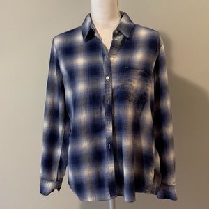 Cosmic Blue Love Haley Button Down Top